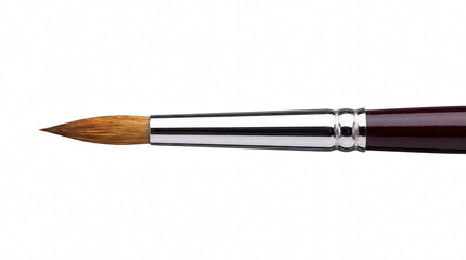 Professional Artist Watercolor Paintbrush with Pointed Round Tip and Silver Ferrule © Tania