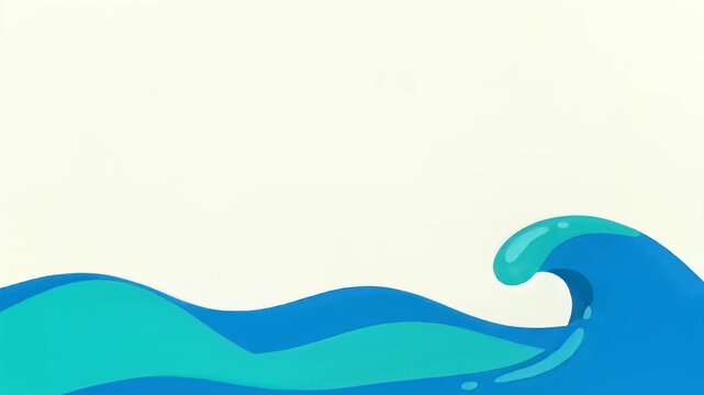 Cartoon Ocean Wave Sequence for Animated Storyboard Illustration