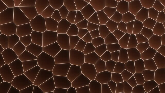 Fondo abstracto de malla de cristal voronoi en bucle sin costuras