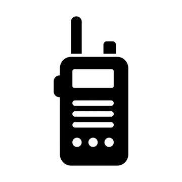 two way radio glyph icon