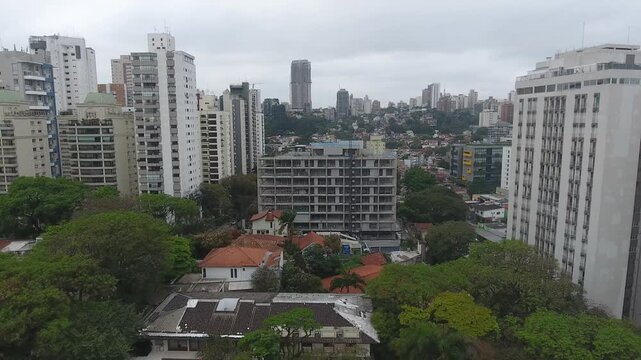 Aerial drone view of Vila Beatriz, S&atilde;o Paulo, Brazil
