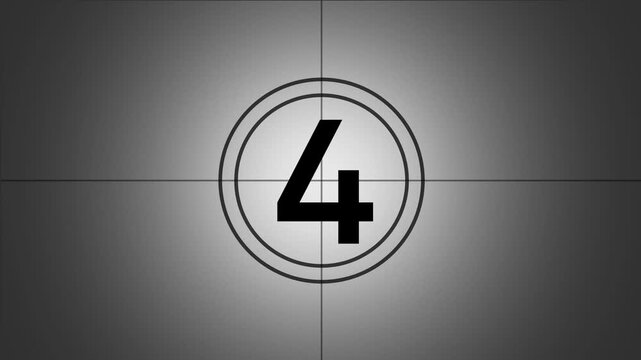 universal film leader, counting down from 9, with space for text