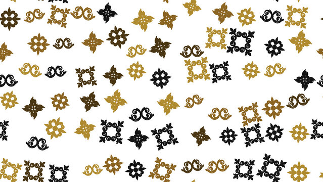 Ornamental Pattern with Floral and Scroll Motifs