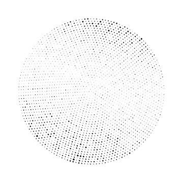 Abstract halftone dotted circle