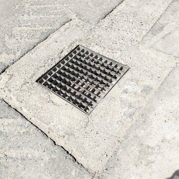 Rainwater collection manhole with Galvanized iron steel grating to withstand vehicle loads and other moving loads