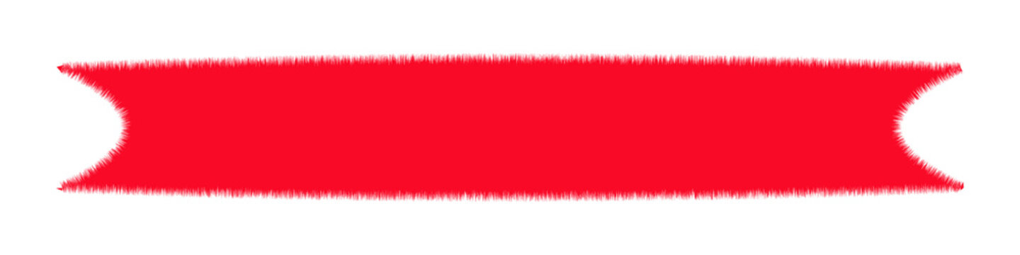 Red ribbon banner isolated on white background