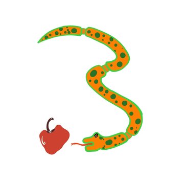 Snake and Apple