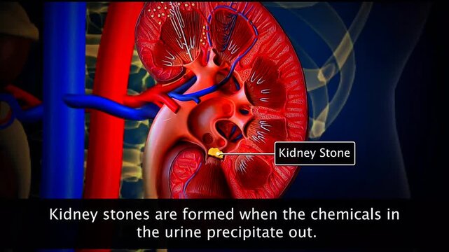 Kidney stones form when urinary minerals crystallize into calcium, uric acid, struvite, or cystine stones.