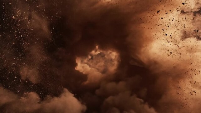 Dynamic spiral vortex of cosmic dust and ash swirling in