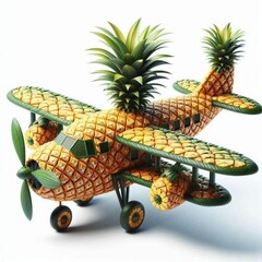 Fototapeta premium Airplane Made With pineapple 