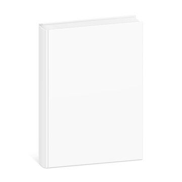 Blank hardcover book mockup with shadow. Illustration with transparent background ready for cover design, branding, presentation.