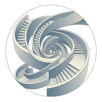 Interlocking Rings Connection Puzzle Concept Isolated Vector