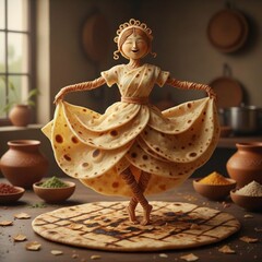 Fototapeta premium Gir Made With Chapati 