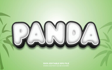 Panda 3D Editable Text Style Effect  © Fauzan