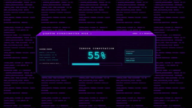 Supercomputer Node Collapse Tensor Matrix Hardware Core Shutdown.