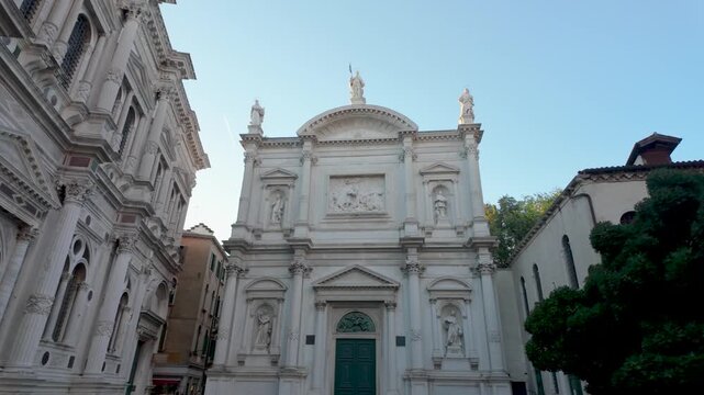 Chiesa di San Rocco ornate white stone church facade