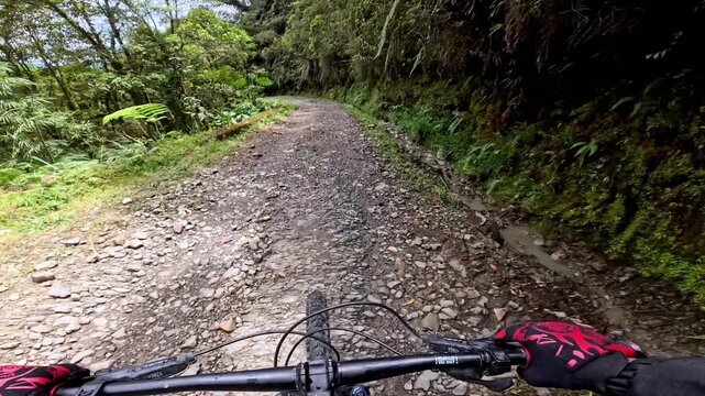 First Person View of Mountain Biking in Coroico Bolivia