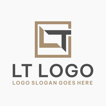 LT square logo vector image
