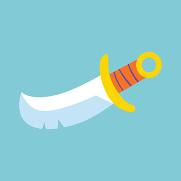 Cute Pirate Sword Cutlass Vector