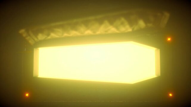 Opening Coffin in Dark Haunted Tomb with Orange Glowing Light 3D Animation