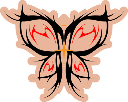 Gothic Butterfly Sticker
