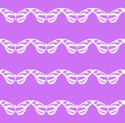 Seamless Pattern Butterfly with background Pink Big Scale Four Line Horisontal © Syaiful