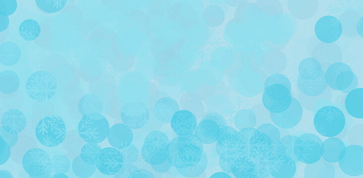 Light blue christmas background with soft bokeh circles and subtle
