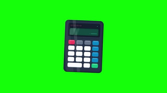 Calculator Subtly rotating clockwise and back 2D Flat Vector Cartoon Animation for Finance
