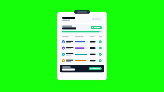 Budget Sheet Pulsing gently with a soft scale change 2D Flat Vector Cartoon Animation for Finance
