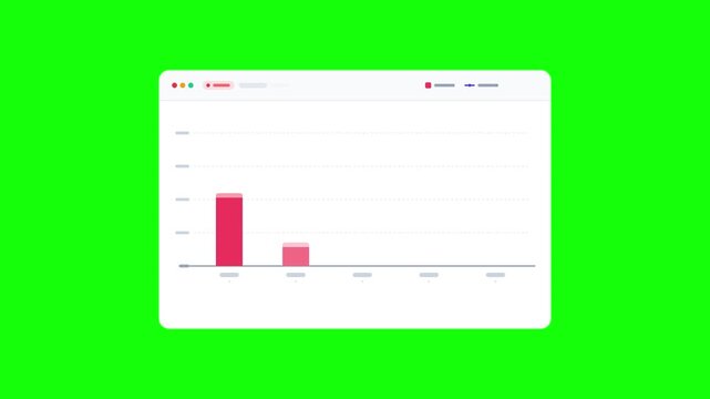 Expense Chart Pulsing gently with a soft scale change 2D Flat Vector Cartoon Animation for Finance

