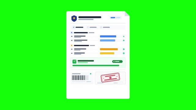 Tax Form Gently bouncing in place 2D Flat Vector Cartoon Animation for Finance
