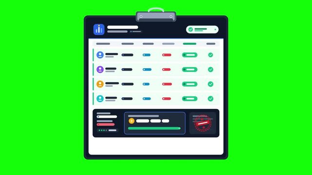 Payroll Sheet Gently wobbling side to side 2D Flat Vector Cartoon Animation for Accounting
