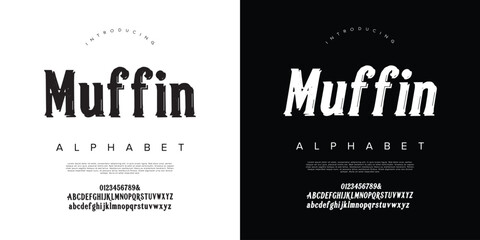 Muffin rough brush textured typography for children books and playful product packaging © Rachmadesti