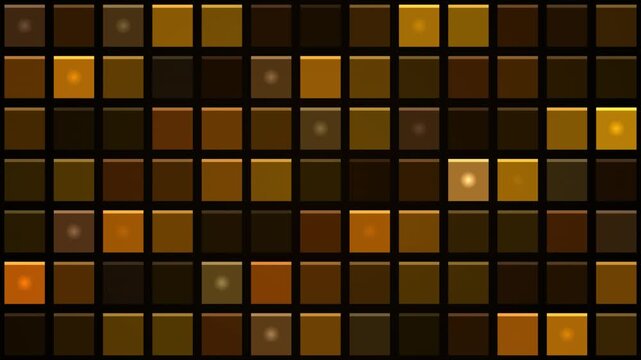 A warm abstract background of glowing amber squares in a looping animation