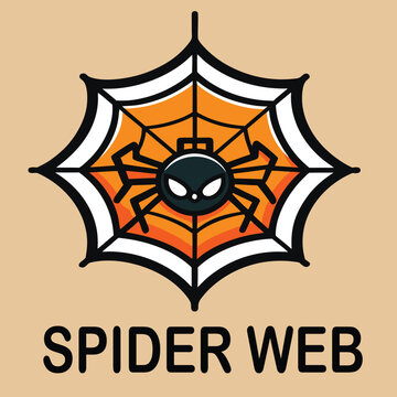 cartoon vector illustration halloween spider web