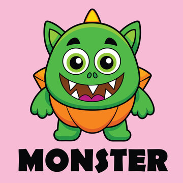 cartoon vector illustration halloween monster mascot