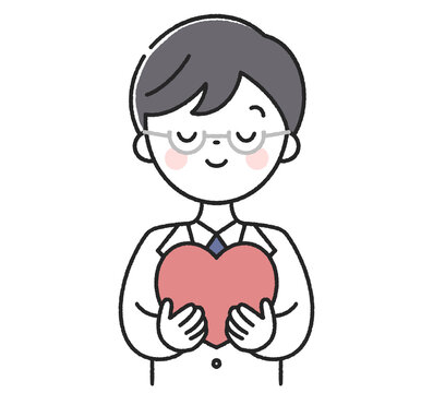 ハートを持った男性医師