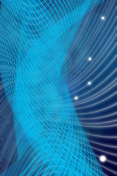 Abstract blue wireframe network representing digital connectivity