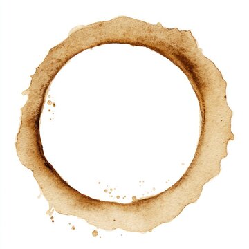 Rustic coffee stain circle design.