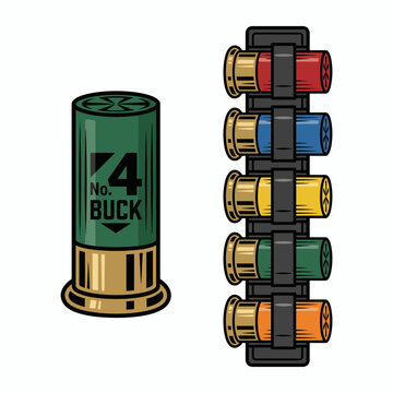 This artistic representation of vibrant shotgun shells highlights the diversity of ammunition and the excitement of shooting sports, appealing to enthusiasts and collectors alike.
