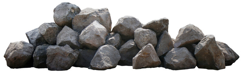 Group of stones isolated on white background © jeffsanjaya