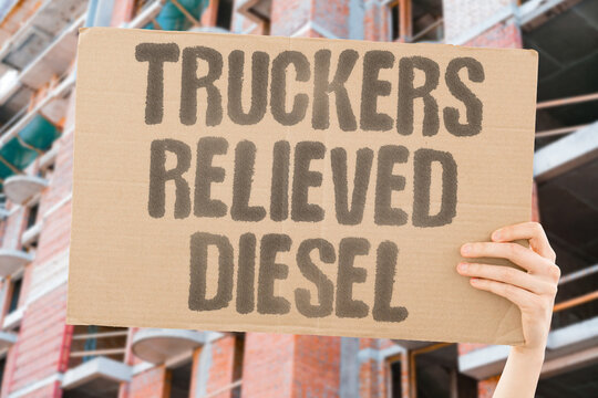 "Truckers relieved diesel" Haulage drivers welcome the return of normal supplies at pumps. TRUCKERS. RELIEF. DIESEL. SUPPLY. HAULAGE.