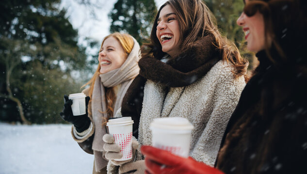 Snowy friendship brings women together with hot chocolate