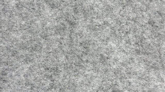 Seamless Grey Felt Fabric Texture Macro Background, Soft Wool Fiber Pattern Surface, Non Woven Textile Material for Interior Design, Crafting, Fashion, Industrial Felt Carpet Abstract Concept.