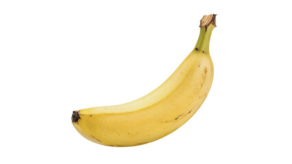 Single ripe sweet yellow banana fruit whole isolated on transparent background © Archie