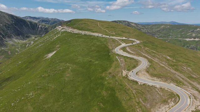 Serpentine Road Climbing Green Mountain Ridge