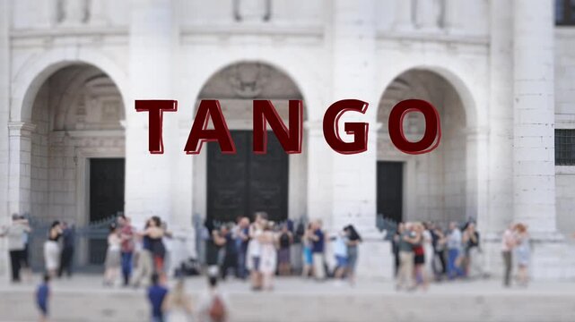 People dancing tango at sacre-c ur basilica in paris