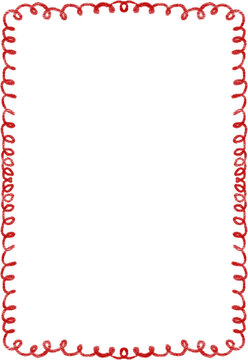 Red Vintage Ornamental Side Border
