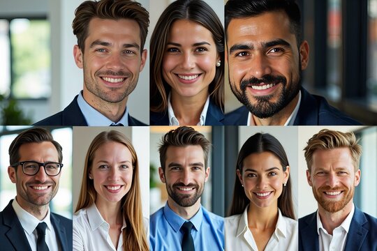 Diverse Collection of Accountants: A Compilation of Office Portraits
