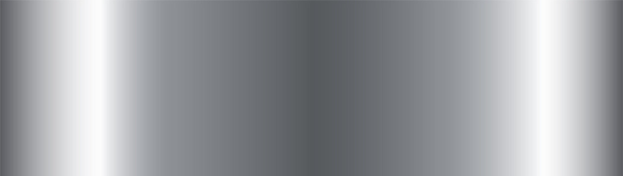 Reflective silver metallic gradient background with shiny highlights creating a chrome effect